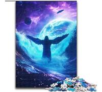Puzzle per adulti 1000 pezzi Gesù Cosmico, gioco per famiglie antistress, sfida difficile, rafforza l'amore tra coppie dimensioni 50x75cm