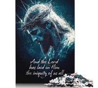 Puzzle per adulti 1000 pezzi Gesù Cristo Agnello di Dio Puzzle di carta per adulti Giochi di puzzle sostenibili Regali di Halloween 1000 pezzi (75x50 cm)