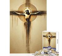 Puzzle per adulti 1000 pezzi Gesù Cristo Wall Art Giocattolo Decorazione da parete Regali per donne e uomini Gioco pratico Migliora l'amore tra coppie Dimensioni 38x52cm