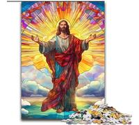 Puzzle per adulti 1000 pezzi "Gesù nel cielo" Puzzle per adulti 1000 pezzi per adolescenti Giochi educativi per famiglie Decorazione per la casa Regalo (dimensioni 26x38cm)