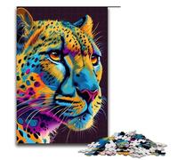 Puzzle per adulti 1000 pezzi Ghepardo Pop Art Animal Jigsaw Regalo di compleanno per ragazzi dai 14 anni in su 75x50 cm