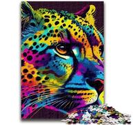 Puzzle per adulti 1000 pezzi ghepardo pop art animale per 14 anni e oltre interessanti regali per ridurre lo stress per amici e familiari 26x38cm