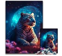 Puzzle per adulti 1000 pezzi Giaguaro bianco su Marte in cartone, gioco interattivo per famiglie, feste, gioco di attività per famiglie 26X38CM/10,23x14,96 pollici