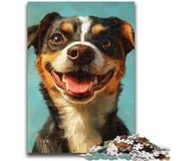 Puzzle per adulti 1000 pezzi Giocattoli per cani felici Giochi educativi Antistress Adatto per la decorazione della scrivania 26x38cm