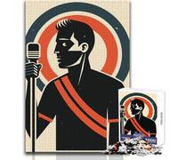 Puzzle per adulti, 1000 pezzi, giocattolo con musica retrò, gioco intellettuale, decorazione artistica per la casa, regalo per compleanni, dimensioni 50x75cm