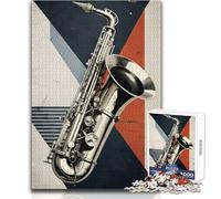 Puzzle per adulti, 1000 pezzi, giocattolo con musica retrò, gioco intellettuale, decorazione artistica per la casa, regalo per compleanni, dimensioni 38x26cm