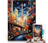 Puzzle per adulti, 1000 pezzi, giocattolo educativo per l'apprendimento della città di Tokyo con pezzi completamente incastrabili di forme casuali, 26 x 38 cm