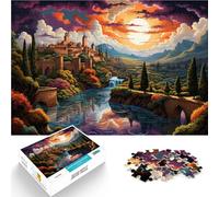 Puzzle per adulti, 1000 pezzi, giocattolo per il castello della valle, 26 x 38 cm, promuove l'amore tra coppie, adatto per e ragazzi dai 14 anni in su
