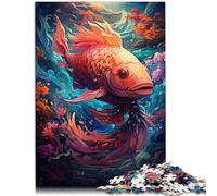 Puzzle per adulti, 1000 pezzi, gioco a quiz alla carpa, allena il cervello con giocattoli che creano dipendenza per promuovere la pazienza per adolescenti dai 14 anni in su, 50 x 75 cm