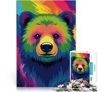 Puzzle per adulti, 1000 pezzi, gioco a quiz con orsetti bruni, aiuta il cervello ad allenare i giocattoli che creano dipendenza per promuovere la pazienza, 26 x 38 cm
