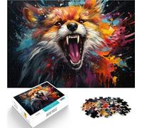 Puzzle per adulti, 1000 pezzi, gioco di puzzle d'arte di volpe graffiti, 26 x 38 cm, sollievo dallo stress staycation uccidere il tempo per adolescenti di 14 anni e più