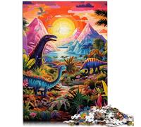 Puzzle per adulti, 1000 pezzi, gioco di quiz sul mondo dei dinosauri con poster corrispondente e foglio di domande, adatto per adolescenti dai 14 anni e oltre 50 x 70 cm