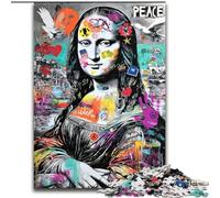 Puzzle per adulti 1000 pezzi Gioco interattivo per adulti Gioco di graffiti Mona Lisa Gioco di sfida per la mente Regalo per famiglie 50X75CM
