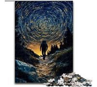Puzzle per adulti, 1000 pezzi, gioco interattivo per famiglie, tema Viaggiatore del cielo notturno, decorazione fai da te per la casa, sfida per il cervello, regalo, 50x75cm