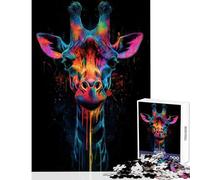 Puzzle per adulti 1000 pezzi giraffa arcobaleno decorazione per la casa giocattoli regalo di compleanno giochi per famiglie allena il cervello e le mani dimensioni 50x75cm