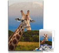 Puzzle per adulti 1000 pezzi Giraffa sul Kilimangiaro Rilassante Tempo libero Preciso Interblocco Precisione Giocattolo Dimensioni 38x26cm