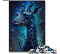 Puzzle per adulti 1000 pezzi Giraffa ultraterrena in legno, rompicapo ad alta difficoltà per adolescenti 50x75cm per arredamento casa, allenamento del cervello e regali per le feste