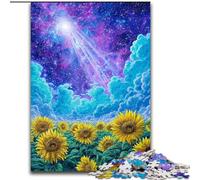 Puzzle per adulti 1000 pezzi Girasole fantasy Puzzle 1000 pezzi Regalo di Natale per adolescenti Riduzione dello stress fantastico per la famiglia (dimensioni 50x75cm)
