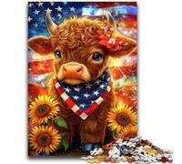 Puzzle per adulti 1000 pezzi Girasole Yak Antistress Staycation Kill Time Decorazione perfetta per età 14+ 50x75cm