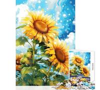Puzzle per adulti 1000 pezzi girasoli dipinti decorazioni per la casa giocattoli regali di compleanno gioco educativo collezione di artisti belle arti dimensioni 50x75cm
