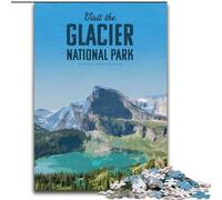 Puzzle per adulti 1000 pezzi Glacier National Park, per età 14 e oltre Ogni pezzo è unico - Gioco divertente e stimolante per tutta la famiglia Ottimo regalo 26x38cm