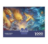 Puzzle Per Adulti 1000 Pezzi Golden Dragon Vs Phoenix Artwork Puzzle Per Adolescenti Giocattoli Antistress Sfida Difficile Regali Unici Per Compleanno 38x26cm/1000pcs
