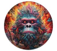 Puzzle per adulti, 1000 pezzi, gorilla colorati, puzzle rotondo di carta, gioco interattivo per famiglie, rompicapo, giocattolo educativo (67,5x67,5 cm)