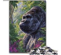 Puzzle per adulti 1000 pezzi "Gorilla della giungla" Puzzle per adulti da 1000 pezzi Gioco interattivo per famiglie, regalo per stimolare la mente (dimensioni 50x75cm)