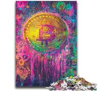 Puzzle per adulti 1000 pezzi Graffiti Bitcoin per età 14 anni e oltre Giocattolo educativo intellettuale decomprimente Ottimo regalo 50x75cm