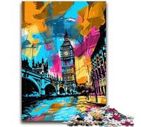 Puzzle per adulti 1000 pezzi Graffiti difficili Big Ben per età 14 anni e oltre Bellissimo gioco di design Bellissimo gioco di design Ottimo regalo 50x75cm