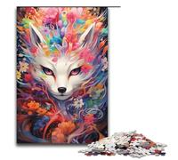 Puzzle per adulti 1000 pezzi graffiti psichedelici colorati volpe demone puzzle gioco giocattoli divertenti 75x50cm