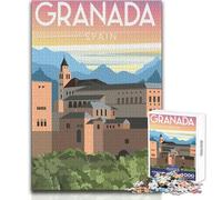 Puzzle per adulti 1000 pezzi Granda Spagna Divertimento in famiglia e serata di giochi Antistress Regali di Babbo Natale segreto Dimensioni 38x52cm