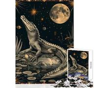 Puzzle per adulti 1000 pezzi grandi carte dei tarocchi con coccodrillo decorazioni per la casa giocattoli regali di compleanno gioco rompicapo allena il cervello e le mani dimensioni 38x52cm