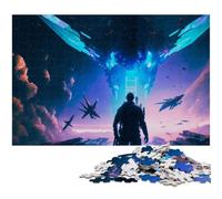 Puzzle per adulti 1000 pezzi Guerra futuristica nello spazio Puzzle giocattoli unici Decorazioni per la casa e regali Adatto per adolescenti dai 14 anni in su 1000 pezzi (38x26 cm)