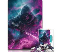 Puzzle per adulti 1000 pezzi Guerriera giapponese, giochi educativi, decorazioni per la casa, regalo di compleanno, regali, arte murale (75x50cm)