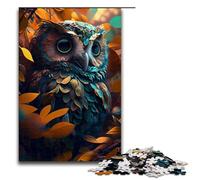Puzzle per adulti 1000 pezzi Gufo della foresta blu regalo di compleanno per ragazzi dai 14 anni in su (75x50 cm)