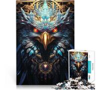Puzzle per adulti 1000 pezzi “Gufo futuristico intricato” Fatto di legno,da 14 anni in su Gioco impegnativo Regali interessanti per ridurre lo stress。misurare:50x75cm/19.68x29.52pollice