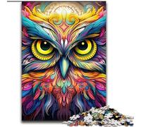 Puzzle per adulti 1000 pezzi Gufo rosa in legno, adatto per compleanni, Halloween, Ringraziamento, Pasqua 50x75cm Festa di compleanno per uomini e donne