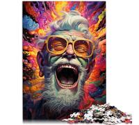 Puzzle per adulti, 1000 pezzi, "Happy Alter Mann", gioco di puzzle per tutta la famiglia, per adolescenti dai 14 anni in su, 26 x 38 cm
