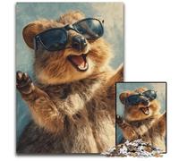 Puzzle per adulti 1000 pezzi Happy Quokka Puzzle in legno Giochi Giocattoli Regalo, Regali di compleanno unici per bambini dai 14 anni in su 50X75CM