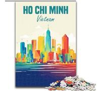 Puzzle per adulti 1000 pezzi Ho Chi Minh Vietnam, per 14+ anni, gioco impegnativo come regalo per tutta la famiglia e gli amici 26x38cm