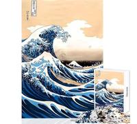 Puzzle per adulti 1000 pezzi Hokusai la grande onda decorazione per la casa giocattoli regali di compleanno gioco rompicapo allena il cervello e le mani dimensioni 50x75cm