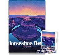 Puzzle per adulti 1000 pezzi Horseshoe Bend Arizona Paesaggio Illustrazione Giocattoli Giochi educativi Migliora la memoria Giocattolo educativo Dimensioni 38x26cm