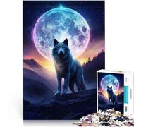 Puzzle per adulti 1000 pezzi Howl At The Moon Trainieren Sie Ihr Gehirn und Ihre Hände Geschenk zum Geburtstag38x26cm