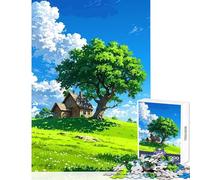 Puzzle per adulti 1000 pezzi Idilliaca casa di campagna con grande albero Decorazione per la casa Giocattoli Regalo Compleanno Giochi per famiglie Allena il tuo cervello e le tue mani 50x75cm