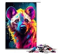 Puzzle per adulti 1000 pezzi Iena africana che schizza un sacco di colori densi Puzzle Giochi Giocattoli Regalo Adatto per la decorazione del desktop 75x50cm