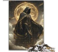 Puzzle per adulti, 1000 pezzi Il cavaliere oscuro in legno, rompicapo fai da te impegnativo, gioco interattivo per famiglie, dimensioni 50X75cm