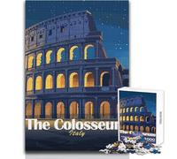 Puzzle per adulti 1000 pezzi Il Colosseo di notte, Italia Giocattolo Gioco intellettuale Decorazione per la casa Regali di Babbo Natale segreto Dimensioni 50x75cm