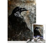 Puzzle per adulti 1000 pezzi Il corvo Arte contemporanea Giocattoli antistress Idee regalo Gioco pratico Migliorare l'amore tra coppie Dimensioni 50x75cm