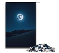 Puzzle per adulti 1000 pezzi Il deserto al chiaro di luna è un puzzle misterioso e pacifico. Ogni pezzo è unico. Gioco divertente e stimolante per tutta la famiglia. 1000 pezzi (38x26 cm).